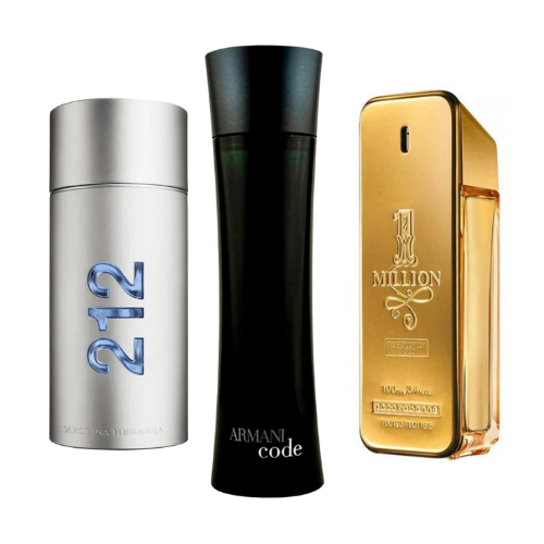 3er-Pack Parfüms: 212 MEN NYC, ONE MILLION & ARMANI CODE HOMME – 100 ml