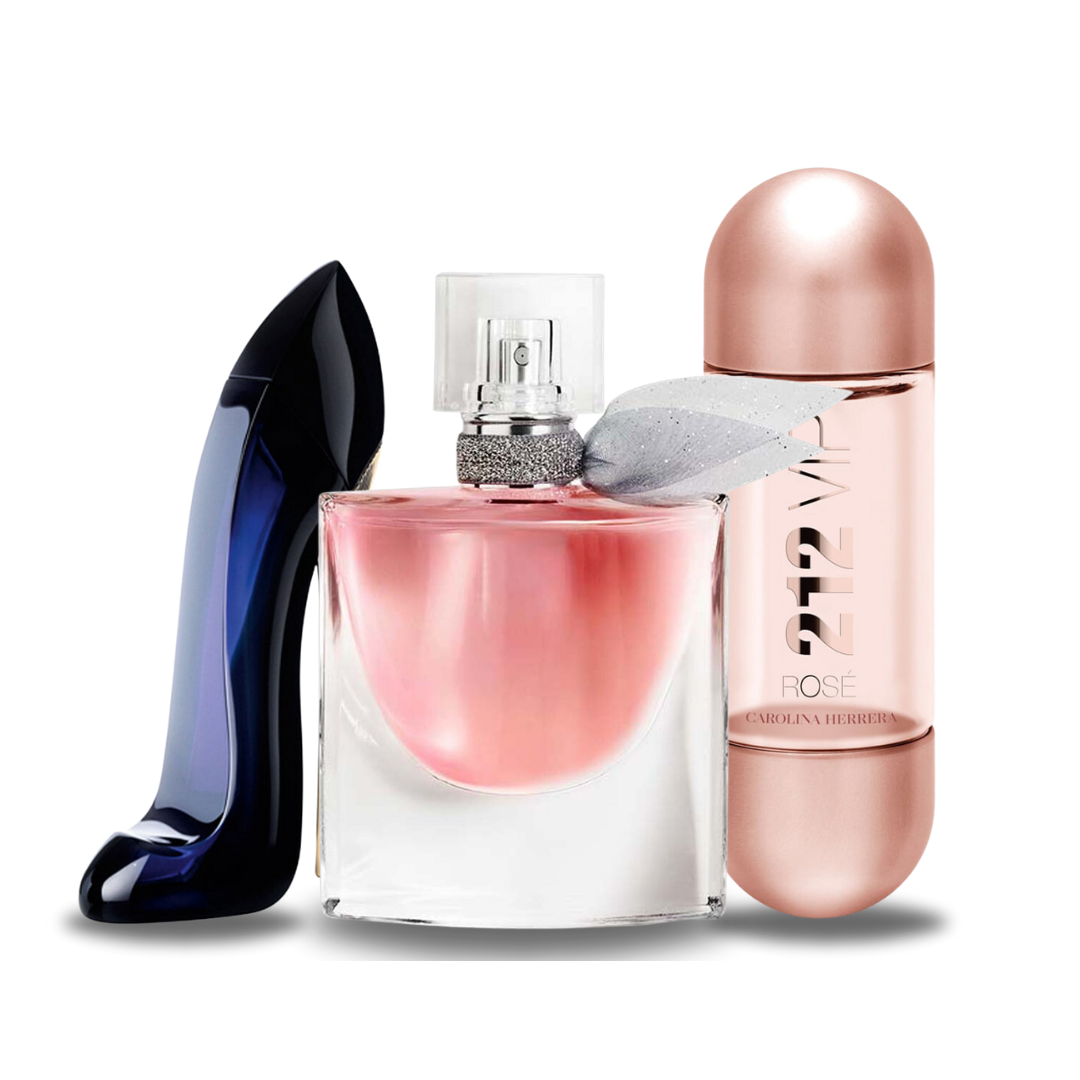 3-Pack Perfumes: GOOD GIRL, LA VIE EST BELLE & 212 VIP ROSÉ – 100 ml
