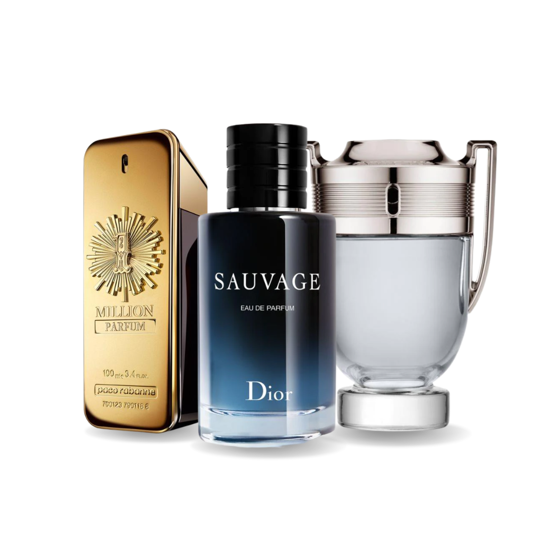 3er-Pack Parfüms: ONE MILLION, SAUVAGE & INVICTUS – 100 ml